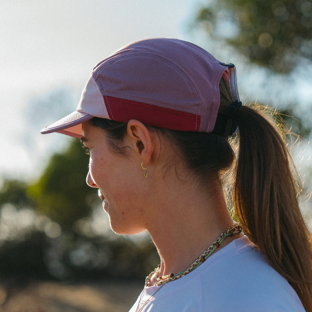 Purple Running Cap F-Series on Model
