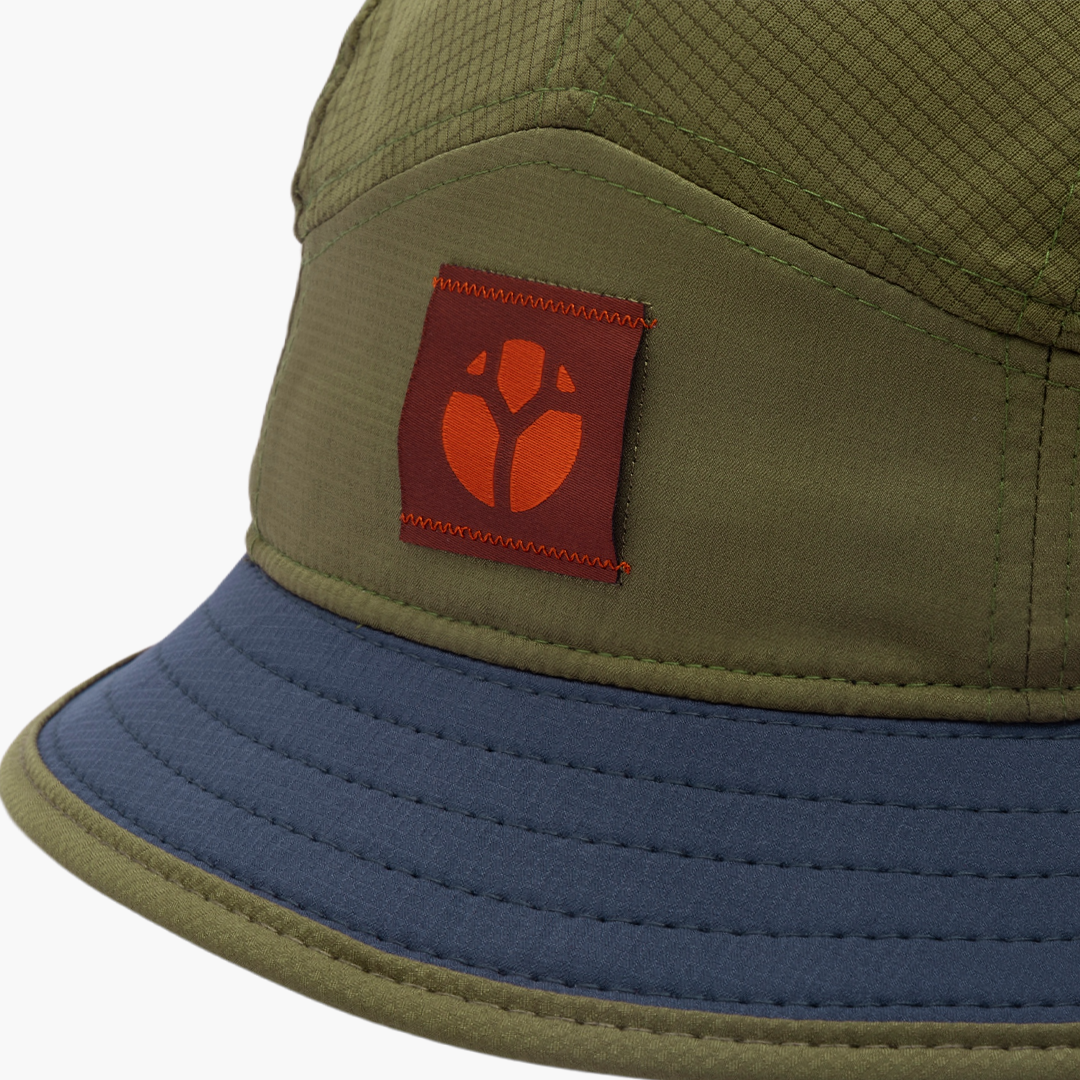 Close-up of B-THICKET Bucket Hat front panel