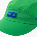 Close-up of E-GREEN BEE Running Cap front detail