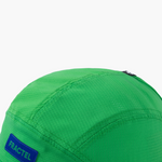 Close-up of E-GREEN BEE Running Cap crown