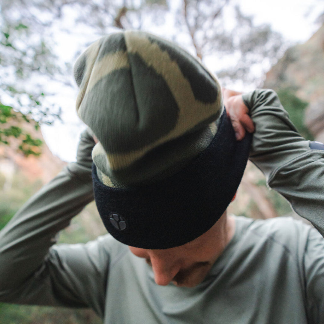 Green Running Beanie Hat