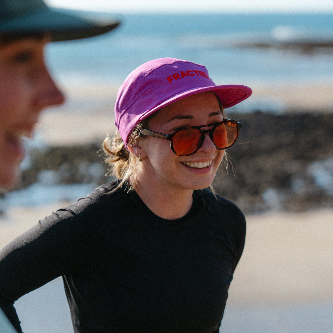 Purple Running Cap M-Series on Model