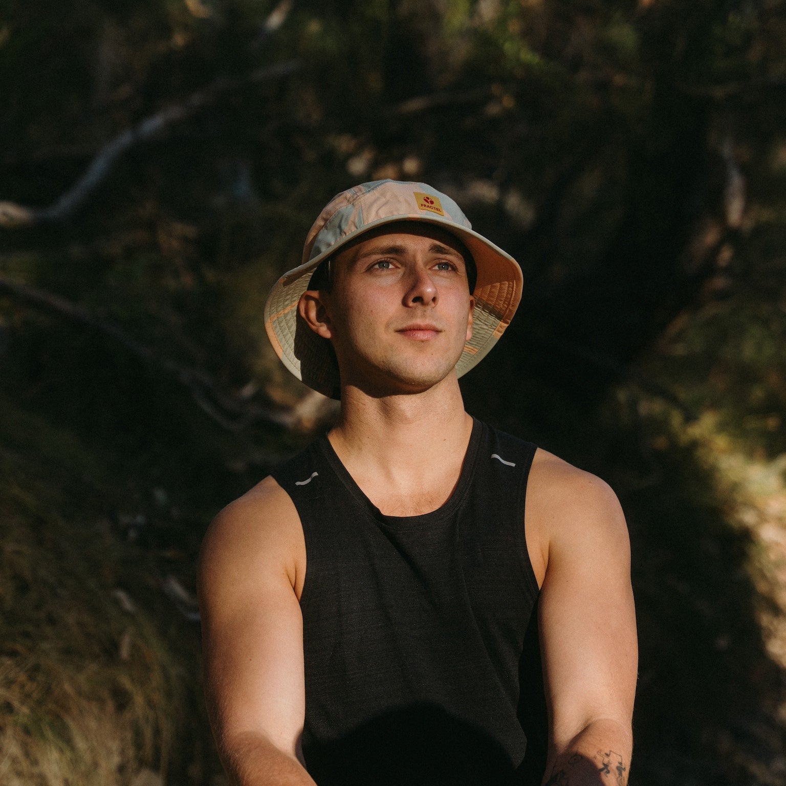 Pink Running Cap B-Series on Model