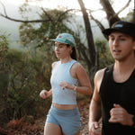 Blue Running Cap M-Series on Model